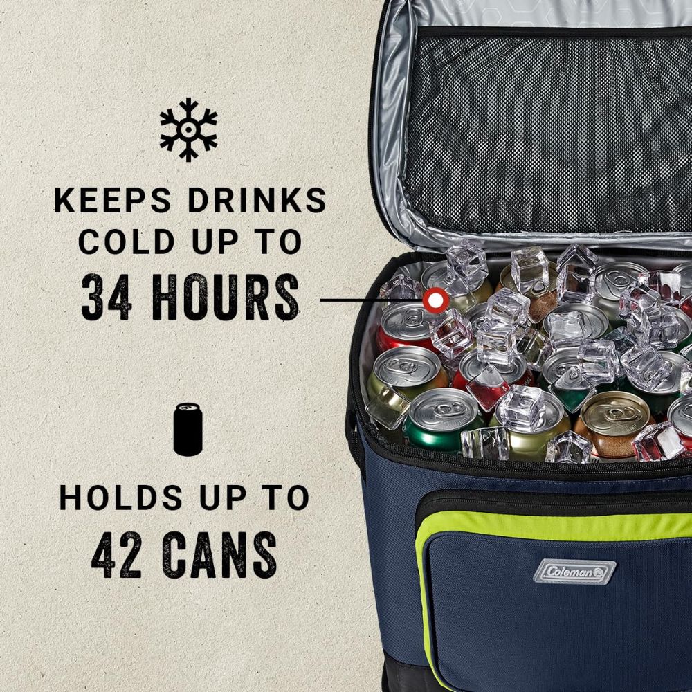 COLEMAN XPAND 42-Can Soft Cooler with Wheels