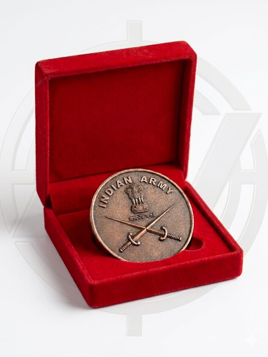 Army Dye Medal With Velvet Box
