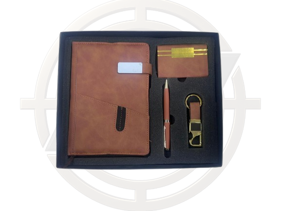 4 in one Gift Set (Diary, Pen, Key Chain & Card Holder)